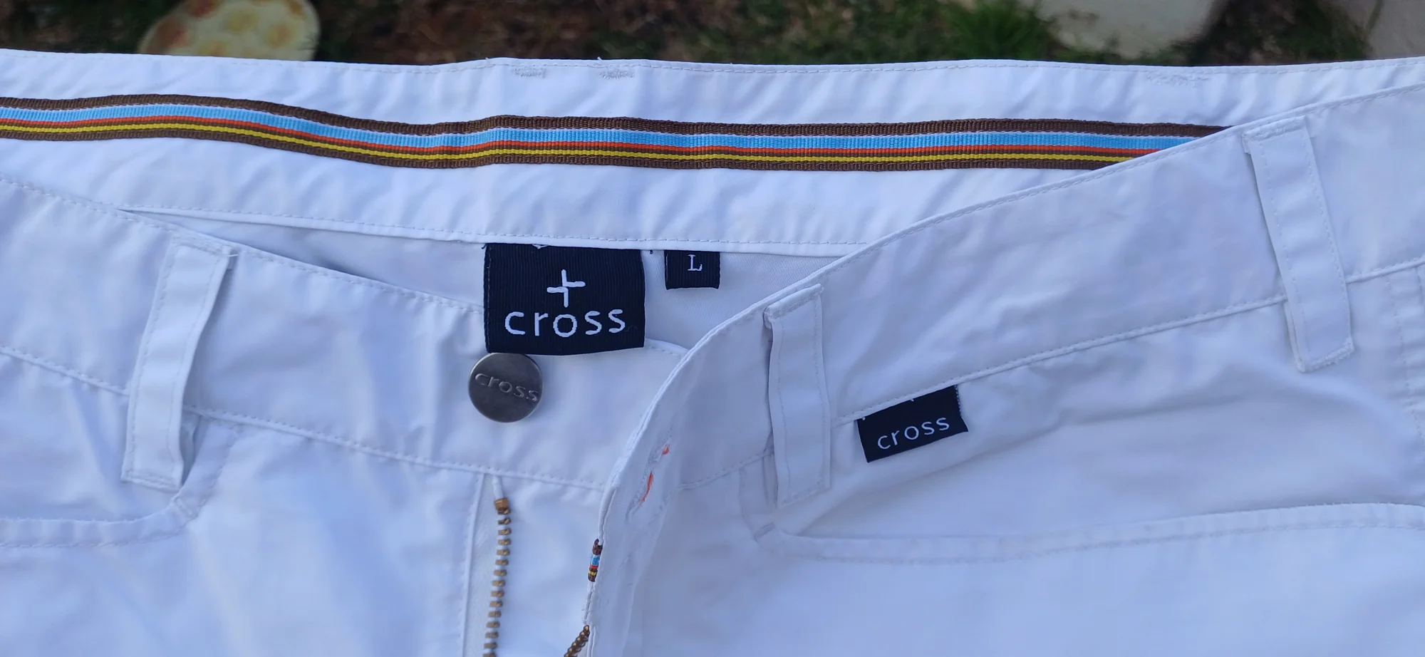 Cross white golf trousers size large